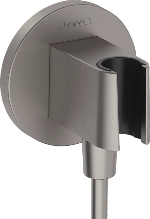 Hansgrohe FixFit S Wandanschluss mit Brausehalter brushed black chrome