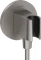 Hansgrohe FixFit S Wandanschluss mit Brausehalter brushed black chrome Vorschaubild