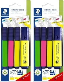 Staedtler Textsurfer classic 364 gelb/grün/pink, 4er-Set, Blister