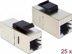 DeLOCK Keystone Modul RJ-45 Buchse via RJ-45 Buchse Cat6, 25er-Pack