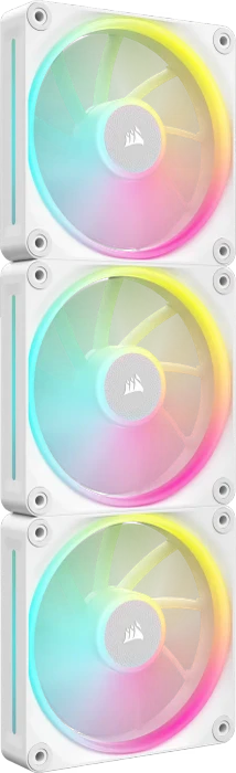 Corsair iCUE LINK LX120 RGB Starter Kit, weiß, LED-Steuerung, 120mm, 3er-Pack