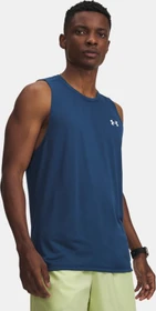 Under Armour Tech Funktionsshirt ärmellos wham blue/white (Herren)