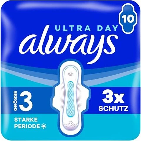 Always Ultra Day Long Plus mit Flügeln Größe 3, 10 Stück