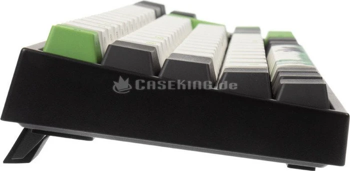 Ducky Miya Pro Panda Edition PBT, schwarz, Tasten weiß/grün, LEDs weiß, MX SPEED Silver, USB, DE