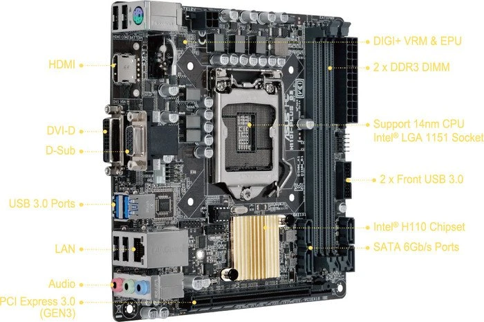 ASUS H110I-Plus D3 (Intel 1151)