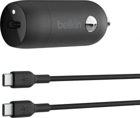 Belkin BoostCharge 30W USB-C Kfz-Ladegerät mit USB-C/USB-C-Kabel schwarz