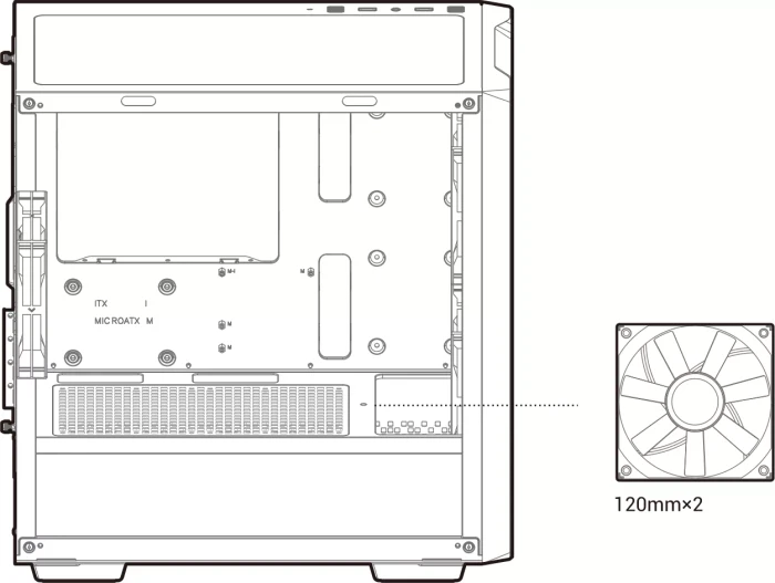DeepCool CC360 ARGB, weiß, Glasfenster