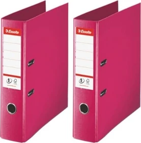 Esselte No. 1 Ordner 2-Ring Plastik, 75mm, A4, fuchsia