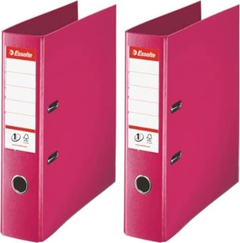 Esselte No. 1 Ordner 2-Ring Plastik, 75mm, A4, fuchsia