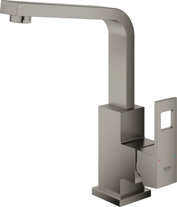 Grohe Eurocube Einhand-Waschbeckenarmatur 1/2" L-Size hard graphite gebürstet