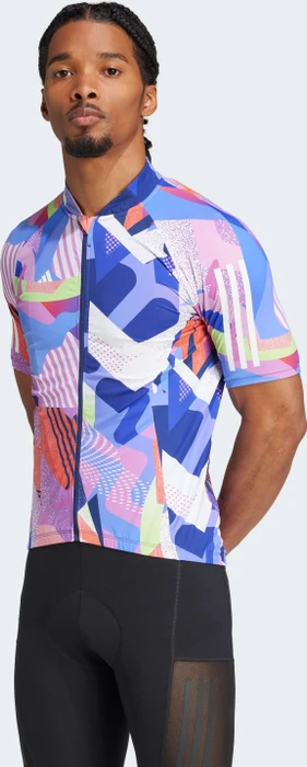 adidas Essentials 3-Streifen Pattern Clash Trikot kurzarm dark blue/lucid blue (Herren)