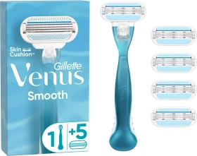 Gillette Venus Smooth Rasierer + 5 Wechselklingen