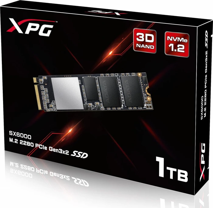 ADATA XPG SX6000 1TB, M.2 2280 / M-Key / PCIe 3.0 x2, Kühlkörper