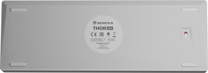 Genesis Thor 660 Wireless, PBT, weiß, LEDs RGB, Gateron RED, USB/Bluetooth, US
