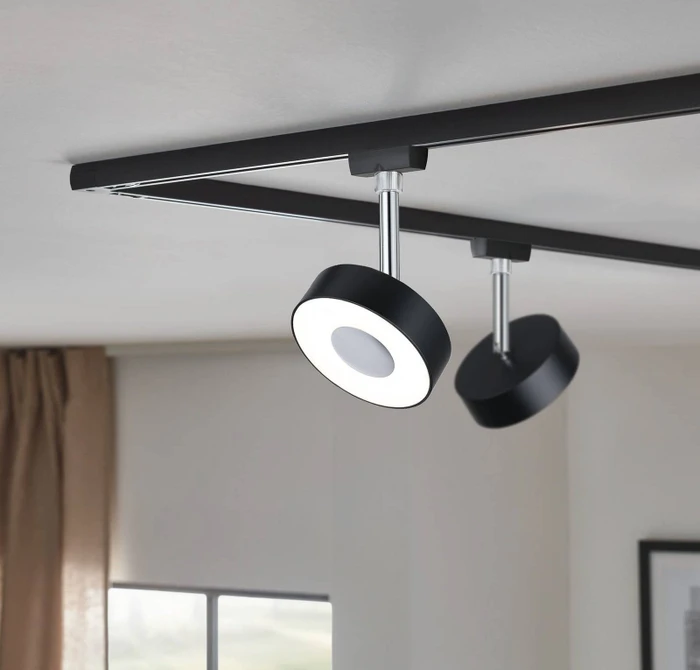 Paulmann URail Circle Schienensystem LED Spot 5W schwarz matt, 1 Stück