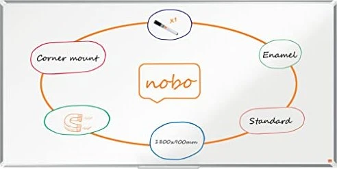 Nobo Whiteboard Premium Plus, weiß, 90x180cm