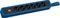 Bachmann Primo 2, 6-fach, mit Schlaufe, 2m, blau/schwarz Vorschaubild