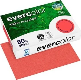 Clairefontaine evercolor Universalpapier matt himbeerrot, A4, 80g/m², 500 Blatt