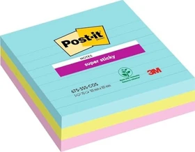 3M Post-it Super Sticky Cosmic Collection Haftnotiz, 101x101mm, liniert, 270 Blatt