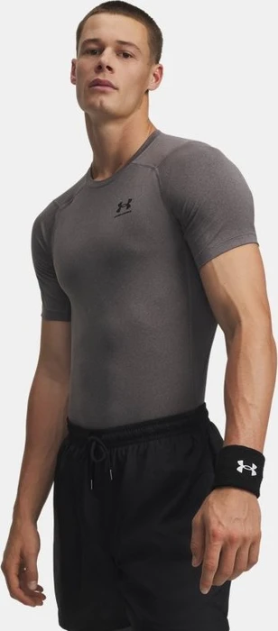 Under Armour HeatGear Armour Funktionsshirt kurzarm carbon heather/black (Herren)
