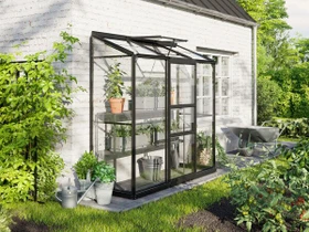 Vitavia Ida 1300 ESG 3mm Anlehngewächshaus schwarz