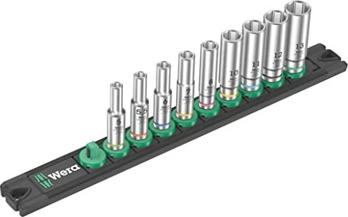 Wera Magnetleiste A Deep 1 Zyklop Steckschlüsselsatz, 9-tlg.