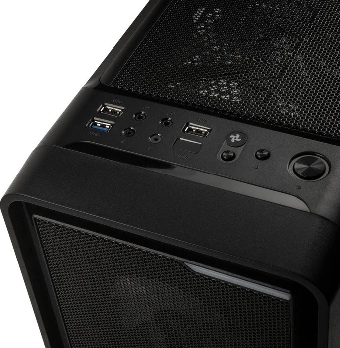 Zalman M3 Plus, schwarz, Glasfenster