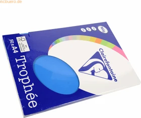 Clairefontaine Trophée Universalpapier matt karibikblau, A4, 160g/m², 100 Blatt