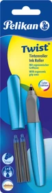 Pelikan Twist Tintenroller (Mine) frosted blue, Rechts- und Linkshänder, Blister