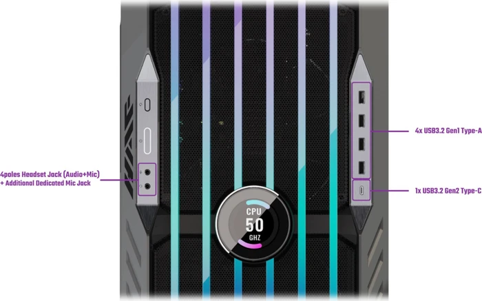 Cooler Master HAF 700 Evo Titanium Grey, grau, Glasfenster