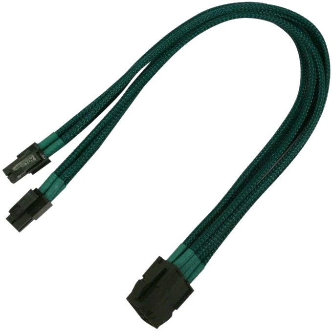Nanoxia 8-Pin EPS12V Verlängerung 30cm, sleeved grün