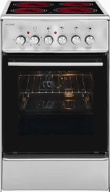 Exquisit ECM5-4 Inox Elektroherd mit Glaskeramik-Kochfeld