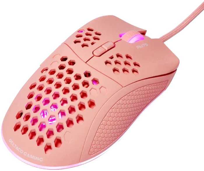 Deltaco DM210 Ultra-Light Gaming Mouse rosa, USB