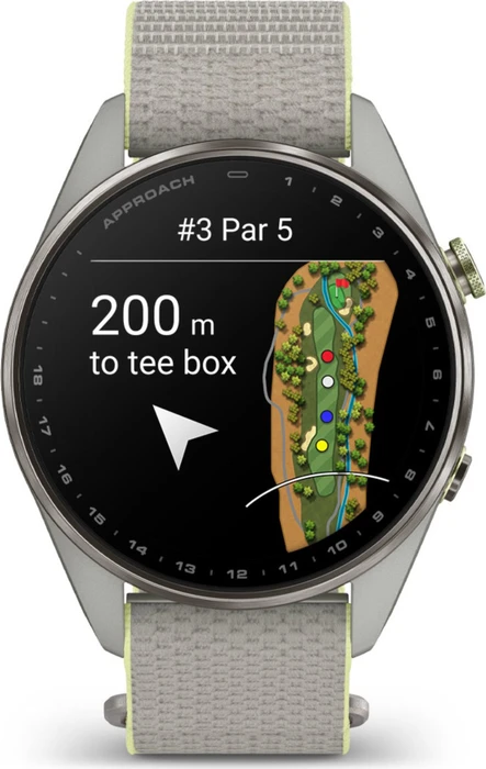 Garmin Approach S72 47mm silver-citron titanium/fog grey-citron