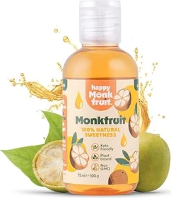 Happy Monkfruit Sweetener Mönchsfrucht Tropfen, 75ml