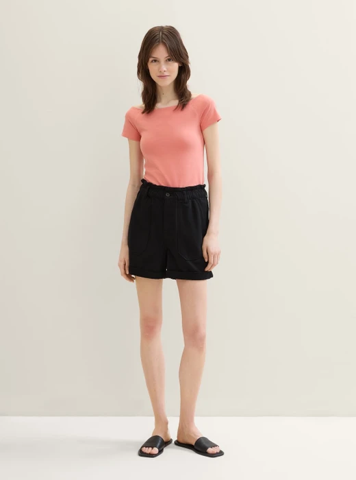 Tom Tailor Relaxed Jeans Shorts Jeans deep black (Damen)