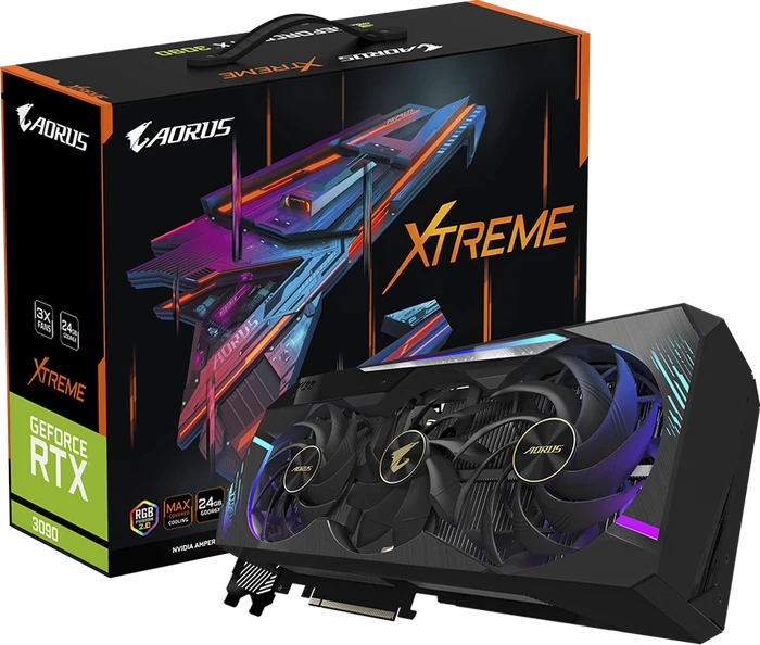 GIGABYTE AORUS GeForce RTX 3090 Xtreme 24G, 24GB GDDR6X, 3x HDMI, 3x DP