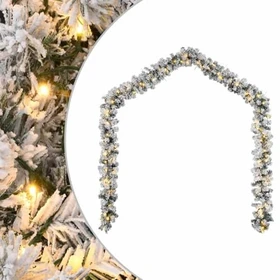 vidaXL Weihnachtsgirlande 20m grün LED 300x warmweiß