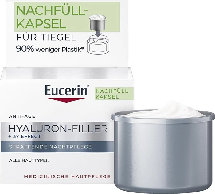 Eucerin Anti-Age Hyaluron-Filler + 3x Effect Nachtcreme Refill, 50ml
