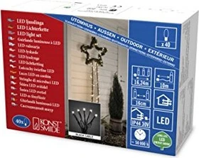 Konstsmide Micro Lichterkette schwarz LED 40x warmweiß