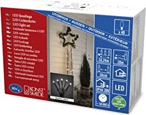 Konstsmide Micro Lichterkette schwarz LED 40x warmweiß