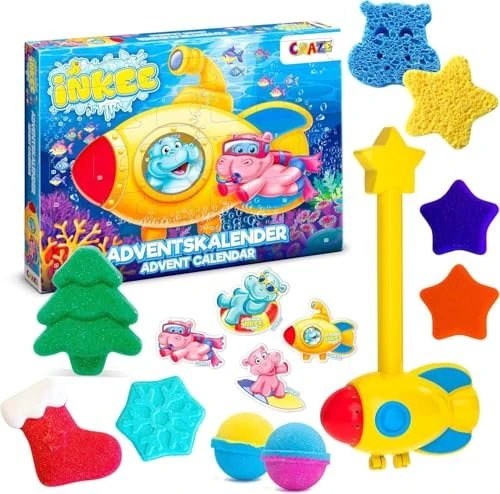 Craze Inkee Kinder Badespielzeug Adventskalender