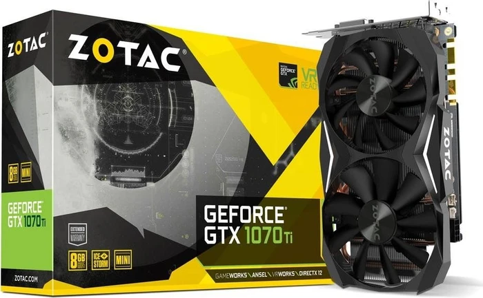 Zotac GeForce GTX 1070 Ti Mini, 8GB GDDR5, DVI, HDMI, 3x DP