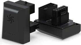 EZDIY-FAB 12VHPWR Winkeladapter 180°, Variante STD, Sense-Pins an der Oberseite, schwarz, 450W