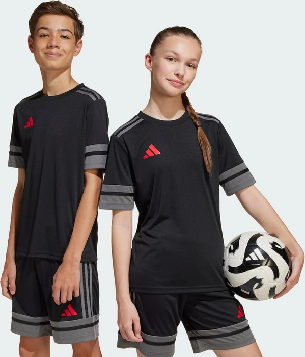 adidas Squadra 25 Trikot kurzarm black/team grey four/pure ruby (Junior)
