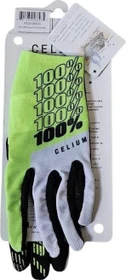 100% Celium Fahrradhandschuhe fluo yellow