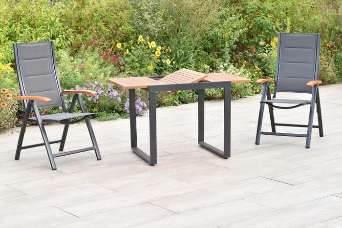 Merxx Paxos Gartenmöbel-Set grau/braun, 3-tlg.