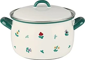 Riess Country Gmundner Streublumen Fleischtopf mit Deckel 18cm 2.5l