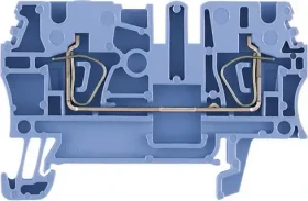 Weidmüller ZDU 2.5 BL Durchgangs-Reihenklemme, Zugfederanschluss, 2.5 mm², 800 V, 24 A, blau