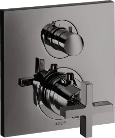 Hansgrohe Axor Citterio Thermostat mit Ab- und Umstellventil polished black chrome